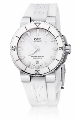 Oris Aquis Date 43 Stainless Steel / White / Rubber 01 733 7653 4156-07 4 26 31EB — фото часов Oris Aquis Date 43 Stainless Steel / White / Rubber 01 733 7653 4156-07 4 26 31EB — фото часов
