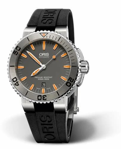 Oris Aquis Date 43 Stainless Steel / Grey / Rubber 01 733 7653 4158-07 4 26 34EB — фото часов Oris Aquis Date 43 Stainless Steel / Grey / Rubber 01 733 7653 4158-07 4 26 34EB — фото часов