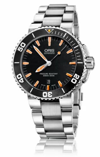 Oris Aquis Date 43 Stainless Steel / Black / Bracelet 01 733 7653 4159-07 8 26 01PEB — фото часов Oris Aquis Date 43 Stainless Steel / Black / Bracelet 01 733 7653 4159-07 8 26 01PEB — фото часов