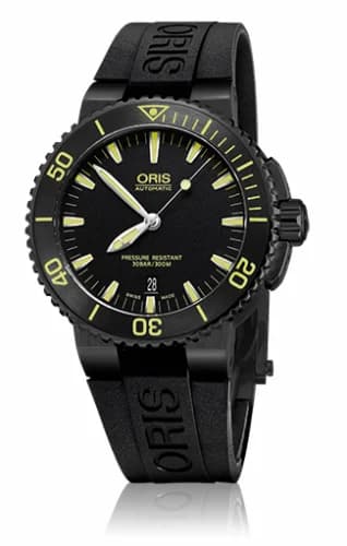 Oris Aquis Date 43 DLC / Black / Rubber 01 733 7653 4722-07 4 26 34BEB — фото часов Oris Aquis Date 43 DLC / Black / Rubber 01 733 7653 4722-07 4 26 34BEB — фото часов