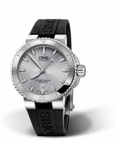 Oris Aquis Date 40 Stainless Steel / Silver / Rubber 01 733 7676 4141-07 4 21 34 — фото часов Oris Aquis Date 40 Stainless Steel / Silver / Rubber 01 733 7676 4141-07 4 21 34 — фото часов