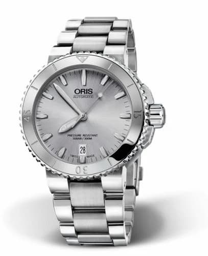 Oris Aquis Date 40 Stainless Steel / Silver / Bracelet 01 733 7676 4141-07 8 21 10P — фото часов Oris Aquis Date 40 Stainless Steel / Silver / Bracelet 01 733 7676 4141-07 8 21 10P — фото часов