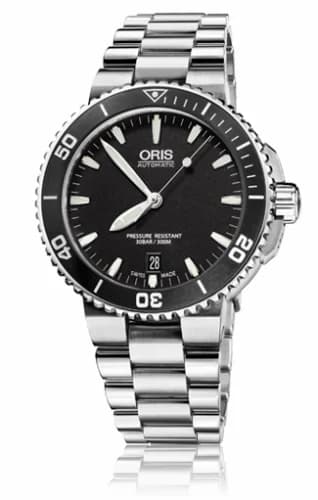 Oris Aquis Date 40 Stainless Steel / Black / Bracelet 01 733 7676 4154-07 8 21 10P — фото часов Oris Aquis Date 40 Stainless Steel / Black / Bracelet 01 733 7676 4154-07 8 21 10P — фото часов