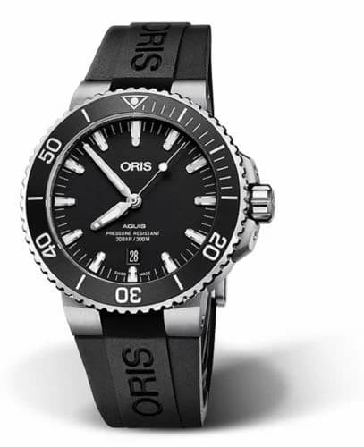 Oris Aquis Date 43.5 Stainless Steel / Matte Black / Rubber 01 733 7730 4124-07 4 24 64EB — фото часов Oris Aquis Date 43.5 Stainless Steel / Matte Black / Rubber 01 733 7730 4124-07 4 24 64EB — фото часов
