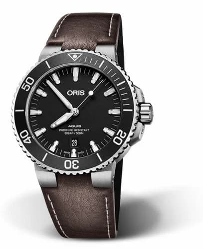 Oris Aquis Date 43.5 Stainless Steel / Matte Black / Calf 01 733 7730 4124-07 5 24 10EB — фото часов Oris Aquis Date 43.5 Stainless Steel / Matte Black / Calf 01 733 7730 4124-07 5 24 10EB — фото часов