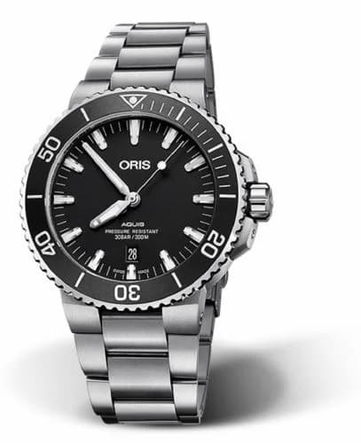 Oris Aquis Date 43.5 Stainless Steel / Matte Black / Bracelet 01 733 7730 4124-07 8 24 05EB — фото часов Oris Aquis Date 43.5 Stainless Steel / Matte Black / Bracelet 01 733 7730 4124-07 8 24 05EB — фото часов