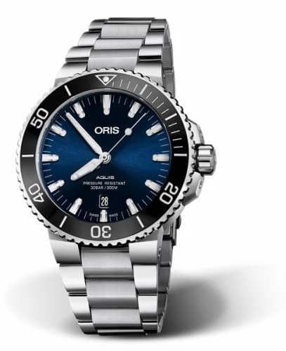 Oris Aquis Date 43 Stainless Steel / Blue / Bracelet 01 733 7730 4135-07 8 24 05PEB — фото часов Oris Aquis Date 43 Stainless Steel / Blue / Bracelet 01 733 7730 4135-07 8 24 05PEB — фото часов