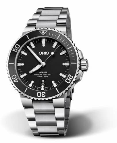 Oris Aquis Date 43.5 Stainless Steel / Matte Black / Bracelet 01 733 7730 4154-07 8 24 05PEB — фото часов Oris Aquis Date 43.5 Stainless Steel / Matte Black / Bracelet 01 733 7730 4154-07 8 24 05PEB — фото часов
