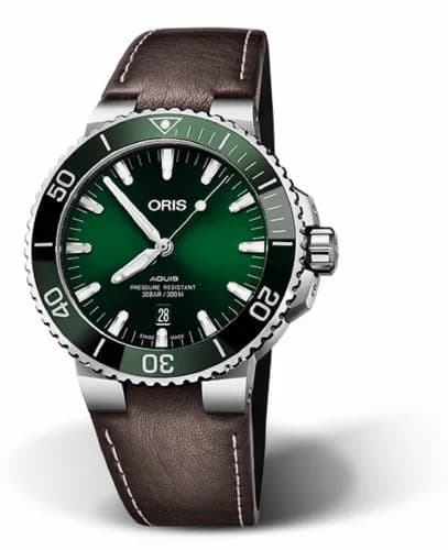 Oris Aquis Date 43.5 Stainless Steel / Green / Calf 01 733 7730 4157-07 5 2410EB — фото часов Oris Aquis Date 43.5 Stainless Steel / Green / Calf 01 733 7730 4157-07 5 2410EB — фото часов