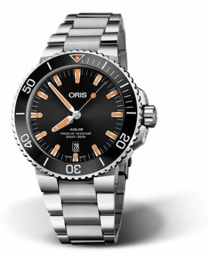 Oris Aquis Date 43.5 Stainless Steel / Black / Bracelet 01 733 7730 4159-07 8 24 05PEB — фото часов Oris Aquis Date 43.5 Stainless Steel / Black / Bracelet 01 733 7730 4159-07 8 24 05PEB — фото часов