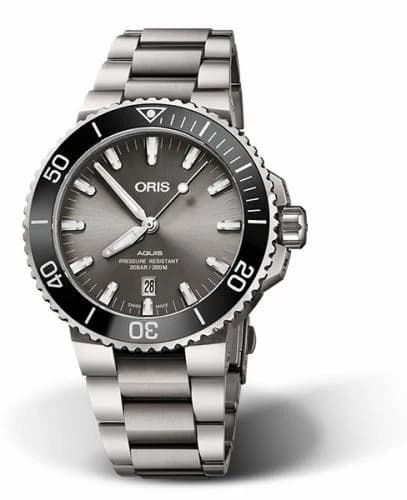 Oris Aquis Date 43.5 Titanium / Grey / Bracelet 01 733 7730 7153-07 8 24 15PEB — фото часов Oris Aquis Date 43.5 Titanium / Grey / Bracelet 01 733 7730 7153-07 8 24 15PEB — фото часов