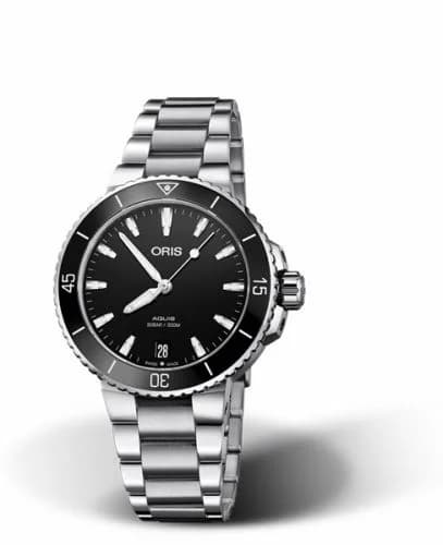 Oris Aquis Date 36.5 Stainless Steel / Black / Bracelet 01 733 7731 4154-07 8 18 05P — фото часов Oris Aquis Date 36.5 Stainless Steel / Black / Bracelet 01 733 7731 4154-07 8 18 05P — фото часов