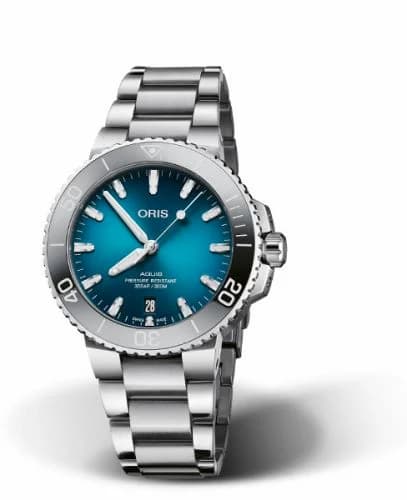 Oris Aquis Date 39.5 Stainless Steel / Blue / Bracelet 01 733 7732 4155-07 8 21 05PEB — фото часов Oris Aquis Date 39.5 Stainless Steel / Blue / Bracelet 01 733 7732 4155-07 8 21 05PEB — фото часов