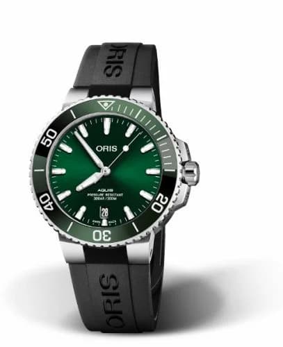 Oris Aquis Date 39.5 Stainless Steel / Green / Rubber 01 733 7732 4157-07 4 21 64FC — фото часов Oris Aquis Date 39.5 Stainless Steel / Green / Rubber 01 733 7732 4157-07 4 21 64FC — фото часов