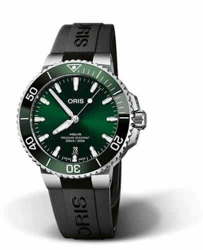 Oris Aquis Date 41.5 Stainless Steel / Green / Rubber 01 733 7766 4157-07 4 22 64FC — фото часов Oris Aquis Date 41.5 Stainless Steel / Green / Rubber 01 733 7766 4157-07 4 22 64FC — фото часов
