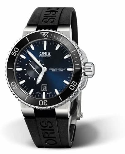 Oris Aquis Small Seconds Date 46 Stainless Steel / Blue / Rubber 01 743 7673 4135-07 4 26 34EB — фото часов Oris Aquis Small Seconds Date 46 Stainless Steel / Blue / Rubber 01 743 7673 4135-07 4 26 34EB — фото часов