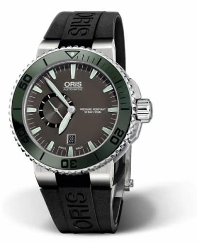 Oris Aquis Small Seconds Date 46 Stainless Steel / Grey / Rubber 01 743 7673 4157-07 4 26 34EB — фото часов Oris Aquis Small Seconds Date 46 Stainless Steel / Grey / Rubber 01 743 7673 4157-07 4 26 34EB — фото часов