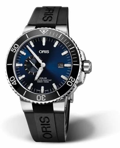 Oris Aquis Small Seconds Date 45.5 Stainless Steel / Blue / Rubber 01 743 7733 4135-07 4 24 64EB — фото часов Oris Aquis Small Seconds Date 45.5 Stainless Steel / Blue / Rubber 01 743 7733 4135-07 4 24 64EB — фото часов