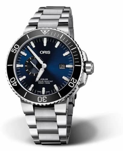 Oris Aquis Small Seconds Date 45.5 Stainless Steel / Blue / Bracelet 01 743 7733 4135-07 8 24 05PEB — фото часов Oris Aquis Small Seconds Date 45.5 Stainless Steel / Blue / Bracelet 01 743 7733 4135-07 8 24 05PEB — фото часов