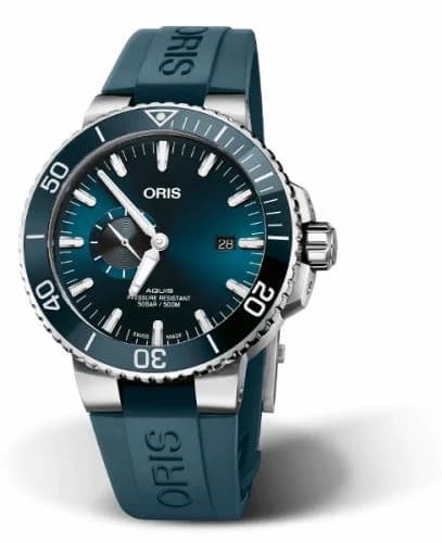 Oris Aquis Small Seconds Date 45.5 Stainless Steel / Blue / Rubber 01 743 7733 4155-07 4 24 69EB — фото часов Oris Aquis Small Seconds Date 45.5 Stainless Steel / Blue / Rubber 01 743 7733 4155-07 4 24 69EB — фото часов