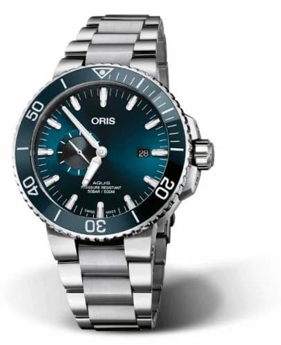 Oris Aquis Small Seconds Date 45.5 Stainless Steel / Blue / Bracelet 01 743 7733 4155-07 8 24 05PEB — фото часов Oris Aquis Small Seconds Date 45.5 Stainless Steel / Blue / Bracelet 01 743 7733 4155-07 8 24 05PEB — фото часов