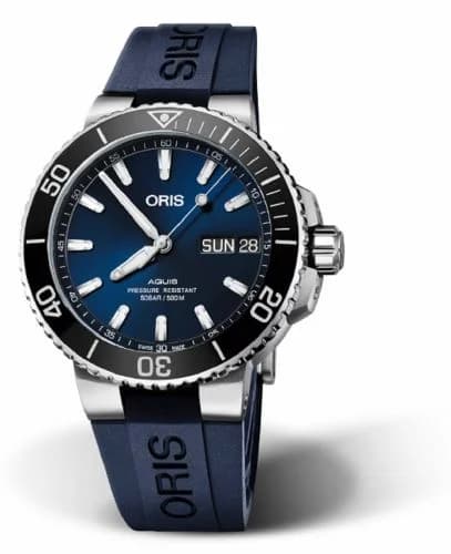 Oris Aquis Big Day Date 45.5 Stainless Steel / Blue / Rubber 01 752 7733 4135-07 4 24 65EB — фото часов Oris Aquis Big Day Date 45.5 Stainless Steel / Blue / Rubber 01 752 7733 4135-07 4 24 65EB — фото часов