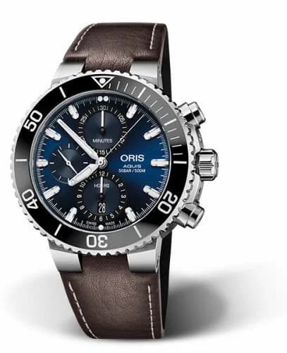 Oris Aquis Chronograph 45.5 Stainless Steel / Blue / Calf 01 774 7743 4155-07 5 24 10EB — фото часов Oris Aquis Chronograph 45.5 Stainless Steel / Blue / Calf 01 774 7743 4155-07 5 24 10EB — фото часов