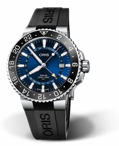 Oris Aquis GMT 43.5 Stainless Steel / Blue / Rubber 01 798 7754 4135-07 4 24 64EB — фото часов Oris Aquis GMT 43.5 Stainless Steel / Blue / Rubber 01 798 7754 4135-07 4 24 64EB — фото часов