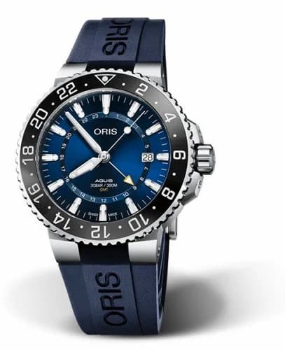 Oris Aquis GMT 43.5 Stainless Steel / Blue / Rubber 01 798 7754 4135-07 4 24 65EB — фото часов Oris Aquis GMT 43.5 Stainless Steel / Blue / Rubber 01 798 7754 4135-07 4 24 65EB — фото часов