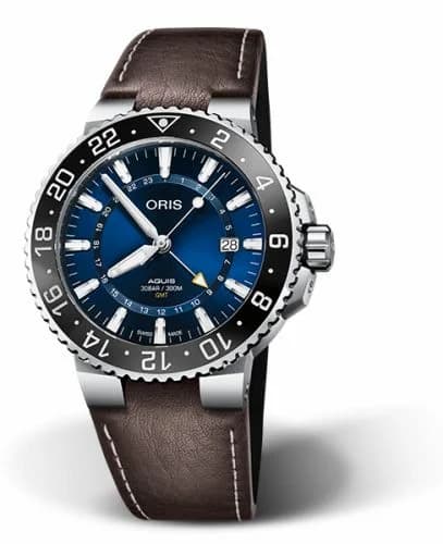 Oris Aquis GMT 43.5 Stainless Steel / Blue / Calf 01 798 7754 4135-07 5 24 10EB — фото часов Oris Aquis GMT 43.5 Stainless Steel / Blue / Calf 01 798 7754 4135-07 5 24 10EB — фото часов