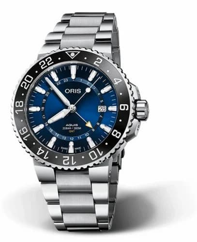 Oris Aquis GMT 43.5 Stainless Steel / Blue / Bracelet 01 798 7754 4135-07 8 24 05PEB — фото часов Oris Aquis GMT 43.5 Stainless Steel / Blue / Bracelet 01 798 7754 4135-07 8 24 05PEB — фото часов
