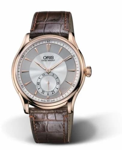 Oris Artelier Hand Winding Small Second 40 Rose Gold / Silver 01 396 7580 6051-Set