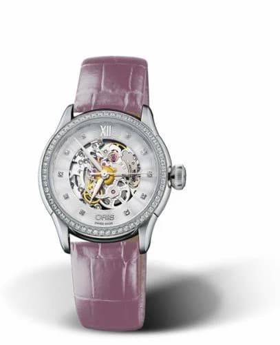 Oris Artelier Skeleton 31 Diamonds Stainless Steel - Diamond 01 560 7604 4919-07 5 16 62FC — фото часов Oris Artelier Skeleton 31 Diamonds Stainless Steel - Diamond 01 560 7604 4919-07 5 16 62FC — фото часов