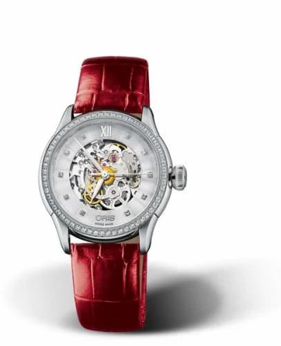 Oris Artelier Skeleton 31 Diamonds Stainless Steel - Diamond 01 560 7604 4919-07 5 16 66FC — фото часов Oris Artelier Skeleton 31 Diamonds Stainless Steel - Diamond 01 560 7604 4919-07 5 16 66FC — фото часов