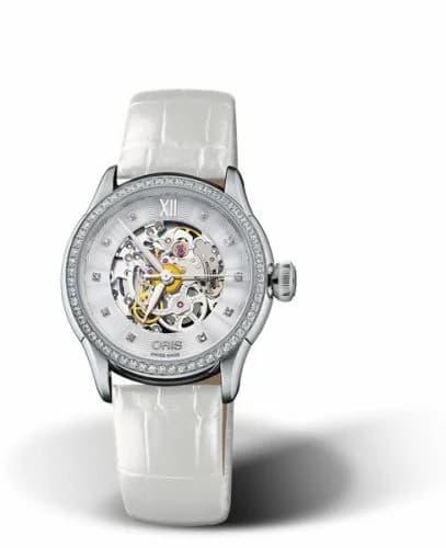 Oris Artelier Skeleton 31 Diamonds Stainless Steel - Diamond 01 560 7604 4919-07 5 16 67FC — фото часов Oris Artelier Skeleton 31 Diamonds Stainless Steel - Diamond 01 560 7604 4919-07 5 16 67FC — фото часов