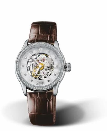 Oris Artelier Skeleton 31 Diamonds Stainless Steel - Diamond 01 560 7604 4919-07 5 16 70FC — фото часов Oris Artelier Skeleton 31 Diamonds Stainless Steel - Diamond 01 560 7604 4919-07 5 16 70FC — фото часов