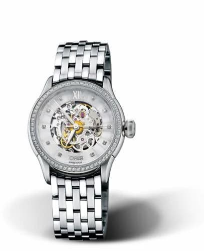 Oris Artelier Skeleton 31 Diamonds Stainless Steel - Diamond / Bracelet 01 560 7604 4919-07 8 16 73