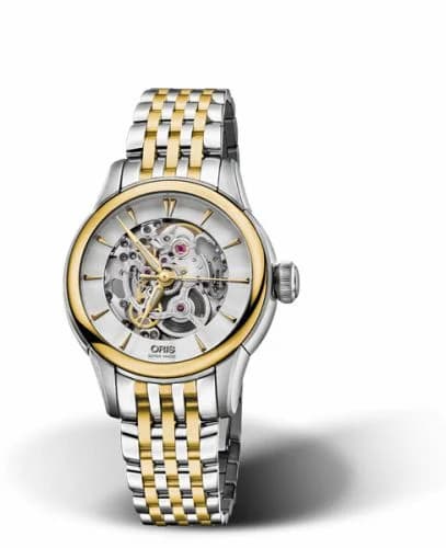 Oris Artelier Skeleton 31 Stainless Steel - Yellow Gold / Bracelet 01 560 7687 4351-07 8 14 78 — фото часов Oris Artelier Skeleton 31 Stainless Steel - Yellow Gold / Bracelet 01 560 7687 4351-07 8 14 78 — фото часов