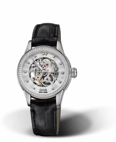 Oris Artelier Skeleton 31 Diamonds Stainless Steel - Diamond 01 560 7687 4919-07 5 14 60FC — фото часов Oris Artelier Skeleton 31 Diamonds Stainless Steel - Diamond 01 560 7687 4919-07 5 14 60FC — фото часов