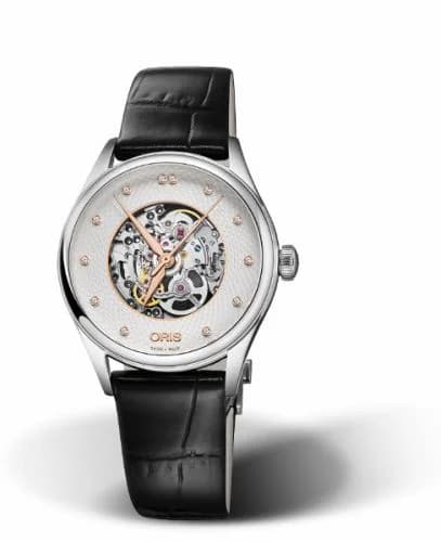 Oris Artelier Skeleton 33 Diamonds Stainless Steel 01 560 7724 4031-07 5 17 64FC