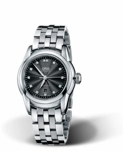 Oris Artelier Date Diamonds 31 Stainless Steel / Black / Bracelet 01 561 7548 4094-07 8 16 71 — фото часов Oris Artelier Date Diamonds 31 Stainless Steel / Black / Bracelet 01 561 7548 4094-07 8 16 71 — фото часов