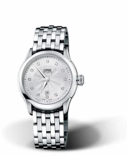 Oris Artelier Date Diamonds 31 Stainless Steel / Silver / Bracelet 01 561 7604 4041-07 8 16 73 — фото часов Oris Artelier Date Diamonds 31 Stainless Steel / Silver / Bracelet 01 561 7604 4041-07 8 16 73 — фото часов