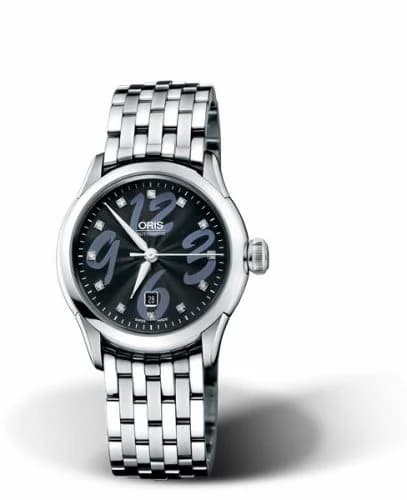 Oris Artelier Date Diamonds 31 Stainless Steel / Black / Bracelet 01 561 7604 4094-07 8 16 73 — фото часов Oris Artelier Date Diamonds 31 Stainless Steel / Black / Bracelet 01 561 7604 4094-07 8 16 73 — фото часов