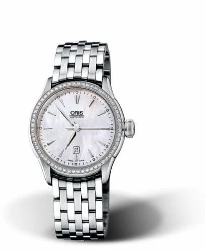 Oris Artelier Date Diamonds 31 Stainless Steel - Diamond / MOP / Bracelet 01 561 7604 4956-07 8 16 73 — фото часов Oris Artelier Date Diamonds 31 Stainless Steel - Diamond / MOP / Bracelet 01 561 7604 4956-07 8 16 73 — фото часов