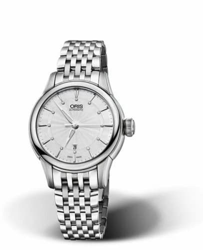 Oris Artelier Date Diamonds 31 Stainless Steel / Silver / Bracelet 01 561 7687 4051-07 8 14 77 — фото часов Oris Artelier Date Diamonds 31 Stainless Steel / Silver / Bracelet 01 561 7687 4051-07 8 14 77 — фото часов