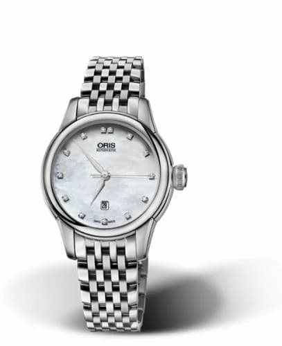 Oris Artelier Date Diamonds 31 Stainless Steel / MOP / Bracelet 01 561 7687 4091-07 8 14 77 — фото часов Oris Artelier Date Diamonds 31 Stainless Steel / MOP / Bracelet 01 561 7687 4091-07 8 14 77 — фото часов