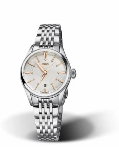 Oris Artelier Date Diamonds 28 Stainless Steel / Silver / Bracelet 01 561 7722 4031-07 8 14 79 — фото часов Oris Artelier Date Diamonds 28 Stainless Steel / Silver / Bracelet 01 561 7722 4031-07 8 14 79 — фото часов