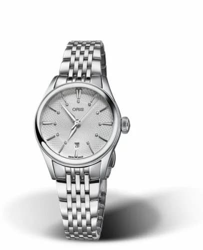 Oris Artelier Date Diamonds 28 Stainless Steel / Silver / Bracelet 01 561 7722 4051-07 8 14 79 — фото часов Oris Artelier Date Diamonds 28 Stainless Steel / Silver / Bracelet 01 561 7722 4051-07 8 14 79 — фото часов