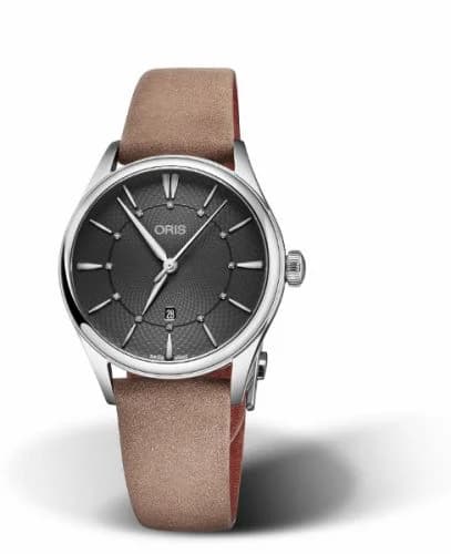 Oris Artelier Date Diamonds 33 Stainless Steel / Grey 01 561 7724 4053-07 5 17 33FC — фото часов Oris Artelier Date Diamonds 33 Stainless Steel / Grey 01 561 7724 4053-07 5 17 33FC — фото часов