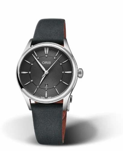 Oris Artelier Date Diamonds 33 Stainless Steel / Grey 01 561 7724 4053-07 5 17 34FC — фото часов Oris Artelier Date Diamonds 33 Stainless Steel / Grey 01 561 7724 4053-07 5 17 34FC — фото часов